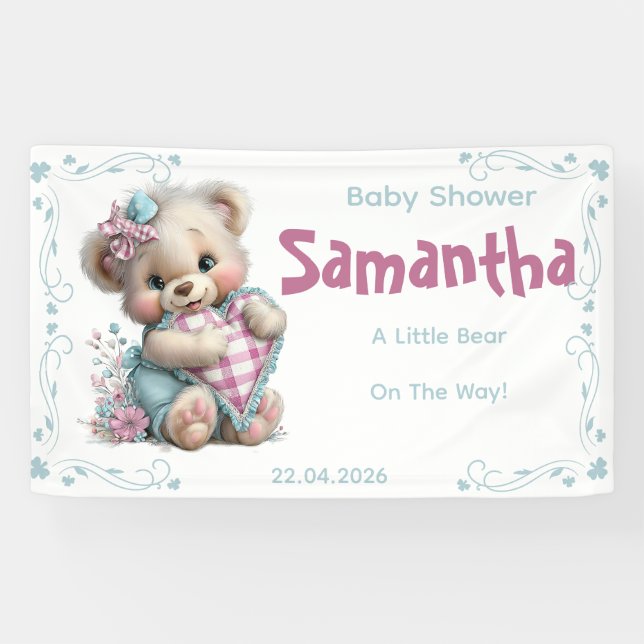 Banner Teddy Bär Baby Shower  (Horizontal)