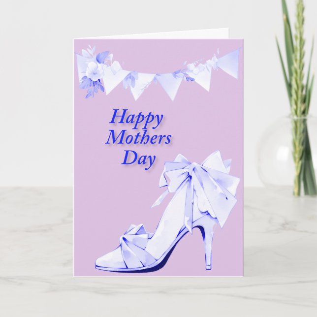 Banner und Schuhe in Rosa und Blau Karte (Vorderseite)