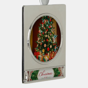 Banner-Verzierung Banner-Ornament Silber