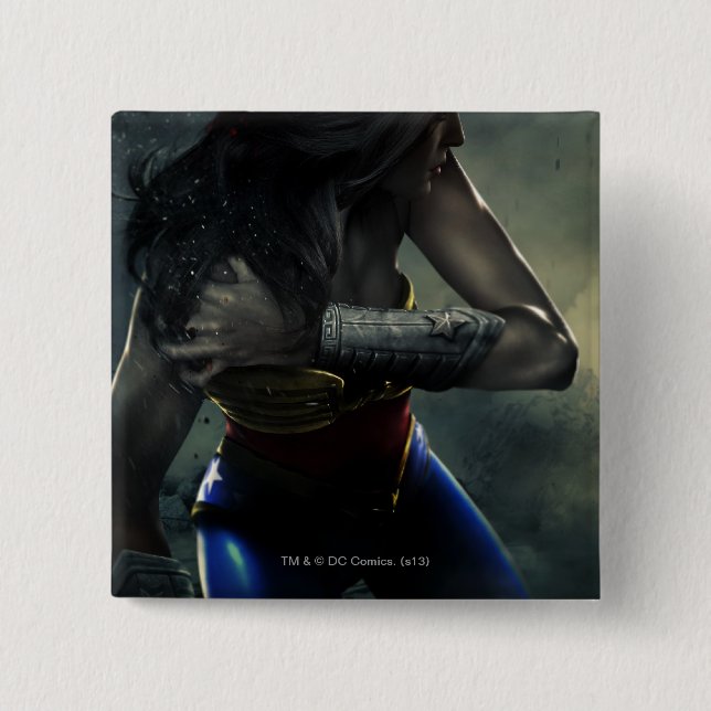 Banner: Wonder Woman, Harley Button (Vorderseite)