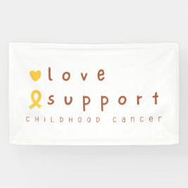 Banner-Zeichen zur Unterstützung von Krebs im Kind Banner