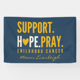 Banner-Zeichen zur Unterstützung von Krebs im Kind Banner