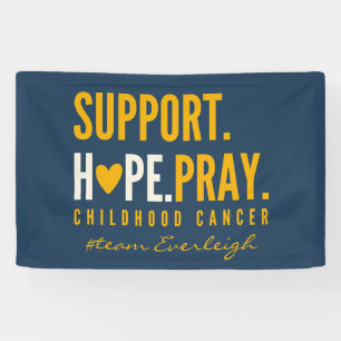 Banner-Zeichen zur Unterstützung von Krebs im Kind Banner