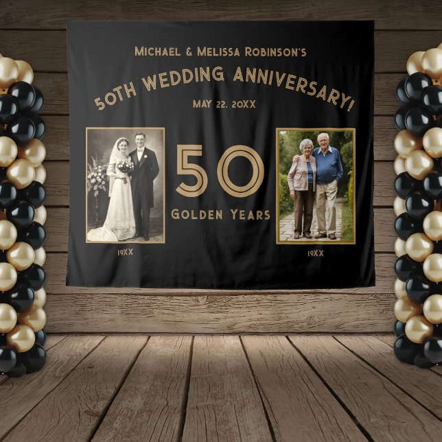 Banner zum 50. Hochzeitstag - Goldene Jahre Pho Wandteppich (Von Creator hochgeladen)