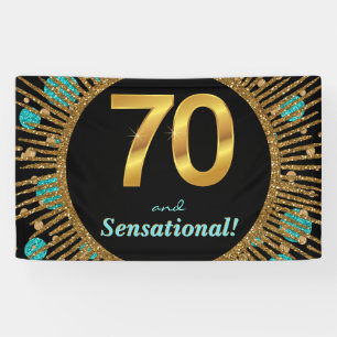 Banner zum 70. Geburtstag einer Frau