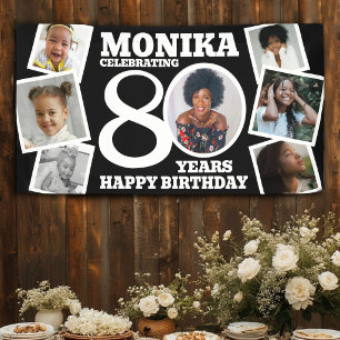Banner zum 80. Geburtstag mit individuellem Foto S