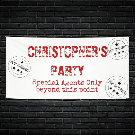 Banner zum Agent Top Secret Party