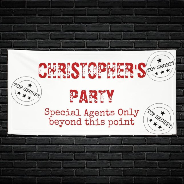 Banner zum Agent Top Secret Party (Von Creator hochgeladen)