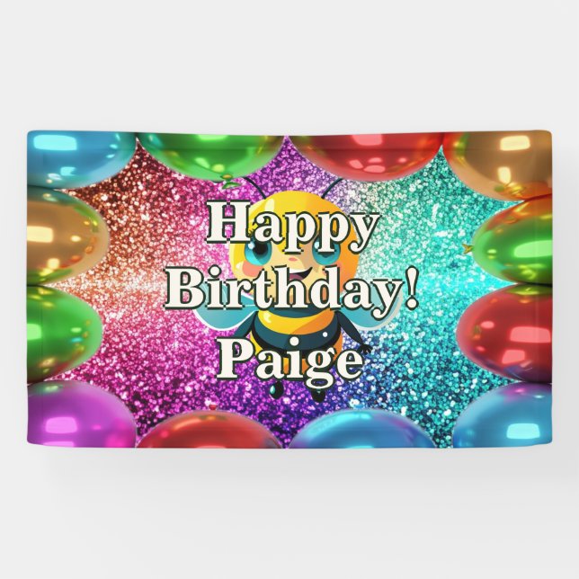 Banner zum Geburtstag von Personalisierten Charakt (Horizontal)