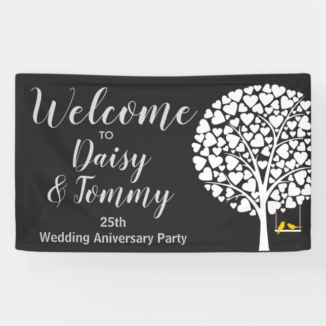 Banner zum Hochzeitstag Party (Horizontal)