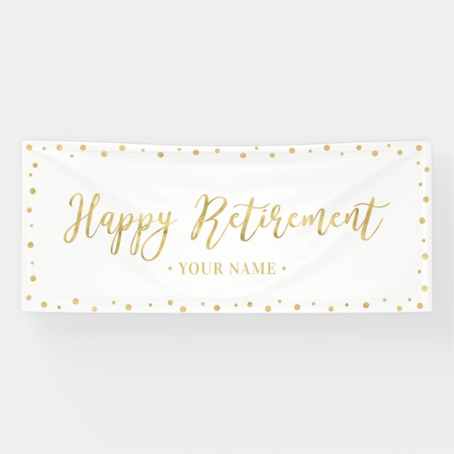 Banner zum Kauf von Gold & White Happy Party (Horizontal)