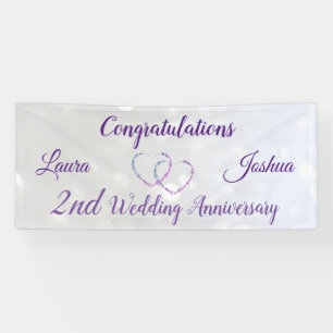 Banner zum personalisierten 2. Hochzeitstag