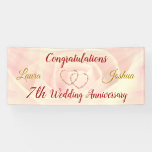 Banner zum personalisierten 7. Hochzeitstag