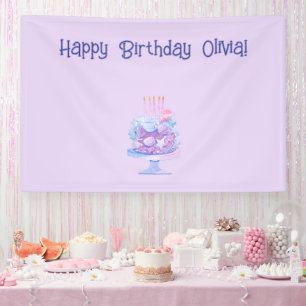 Banner zum personalisierten lila Geburtstag