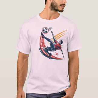 Banner zum Thema Sport mit Spieler in Aktion T-Shirt