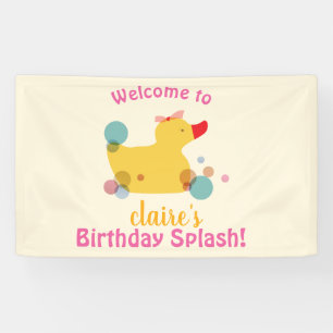 Banner zur Geburtstagsparty von niedlich Yellow Du