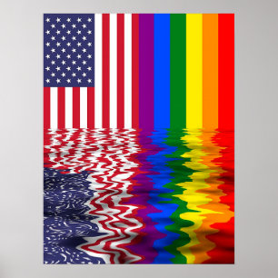 Banner zur Kundgebung der LGBT-Regenbogenflagge Poster