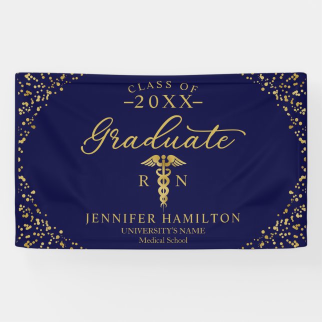 Banner zur Pflege von Medizin School Blue Gold Abs (Horizontal)