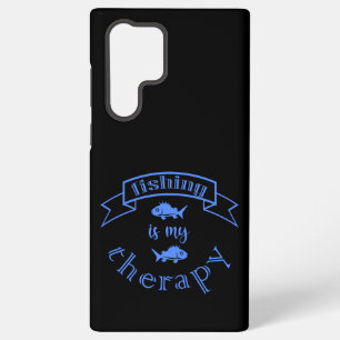 Bannerband Zitat Angeln ist meine Therapie Samsung Galaxy Hülle
