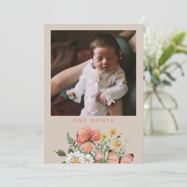 Bannerflagge im ersten Jahr der Wildblume | WILDBL Einladung (Stehend Vorderseite)