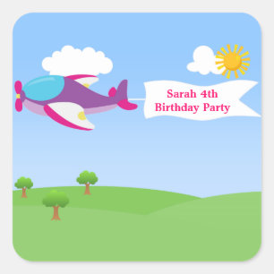 Bannermädchen Geburtstagsparty Sticker