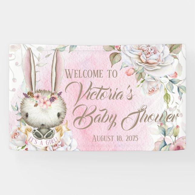 Banners Bunny Rabbit Baby Shooter Banner (Horizontal)
