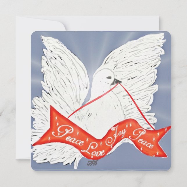 Bannertaube- Custom 4,25" x 5,5" Einladungen (Rückseite)