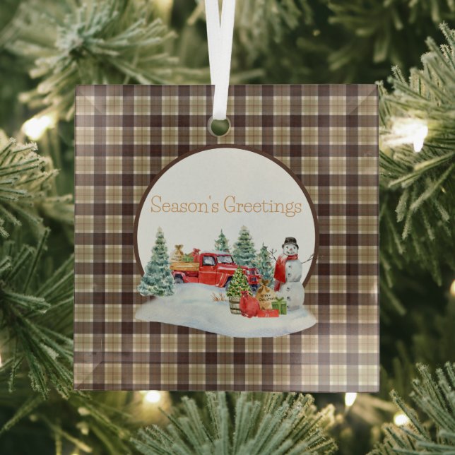 Bannockbane Original Scottish Tartan Ornament Aus Glas (Insitu)