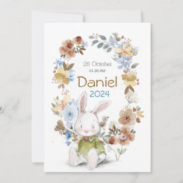Banny Rabet new born Greeting cards Einladung