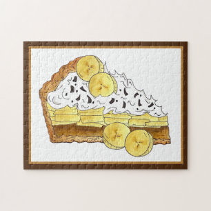 Banoffee Banana Toffee Pie Slice UK British Food Puzzle