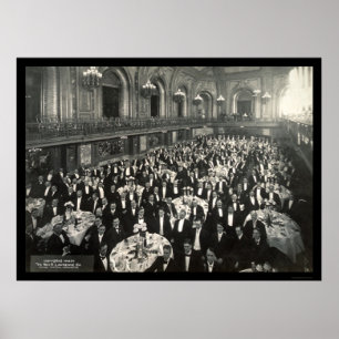 Banquet Chicago Foto 1908 Poster