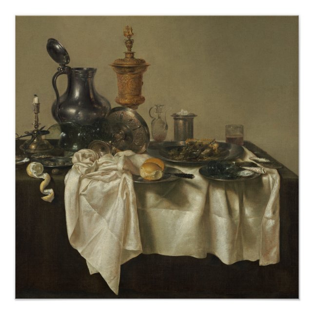 Banquet Piece mit Mince Pie Willem Claesz Heda Poster (Vorderseite)