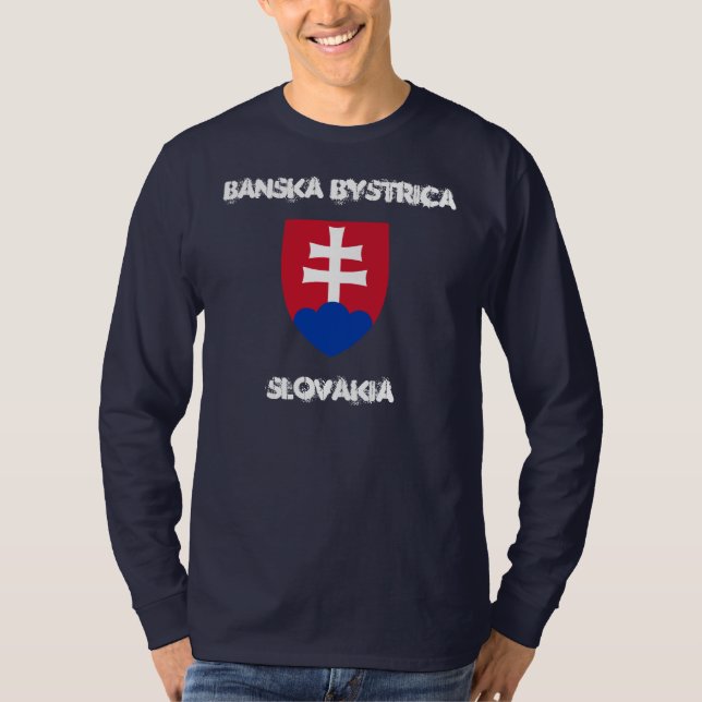 Banska Bystrica, Slowakei mit Wappen T-Shirt (Vorderseite)