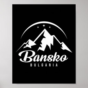 Bansko Bulgarien Skigebiet Skifahren Snowboarden Poster