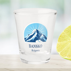 Bansko Bulgarien Skigebiet Souvenir Schnapsglas