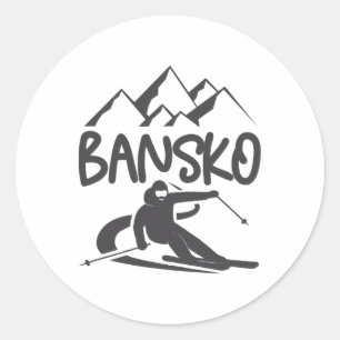 Bansko Ski Snowboarden Bulgarien Resort Entfernung Runder Aufkleber
