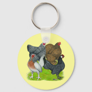 Bantam Hen Quarttet Schlüsselanhänger