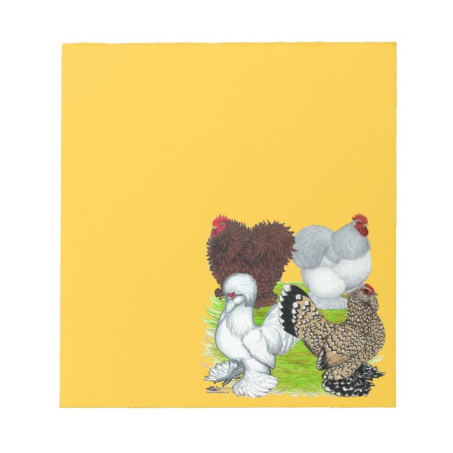 Bantams Feather Leged Notizblock (Vorderseite)