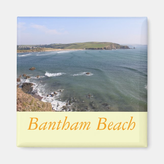 Bantham Beach von Bigbury, Devon Magnet (Vorne)