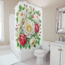 Bantry Bay Rose 4K Digital Illustration Duschvorhang