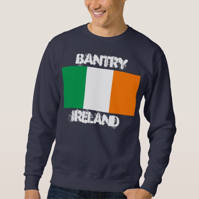 Bantry, Irland mit irischer Flagge Sweatshirt (Vorderseite)