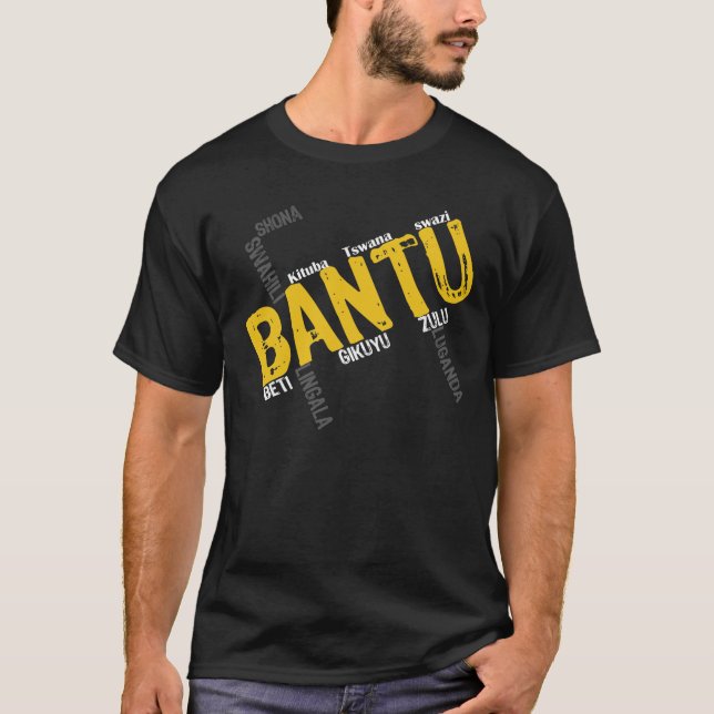 Bantu-Schwarzer Regular T-Shirt (Vorderseite)