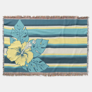 Banzai Beach Hawaiian Hibiscus gestreifte Decke