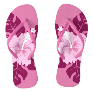 Banzai Beach Hawaiian Hibiskus Floral Flip Flops