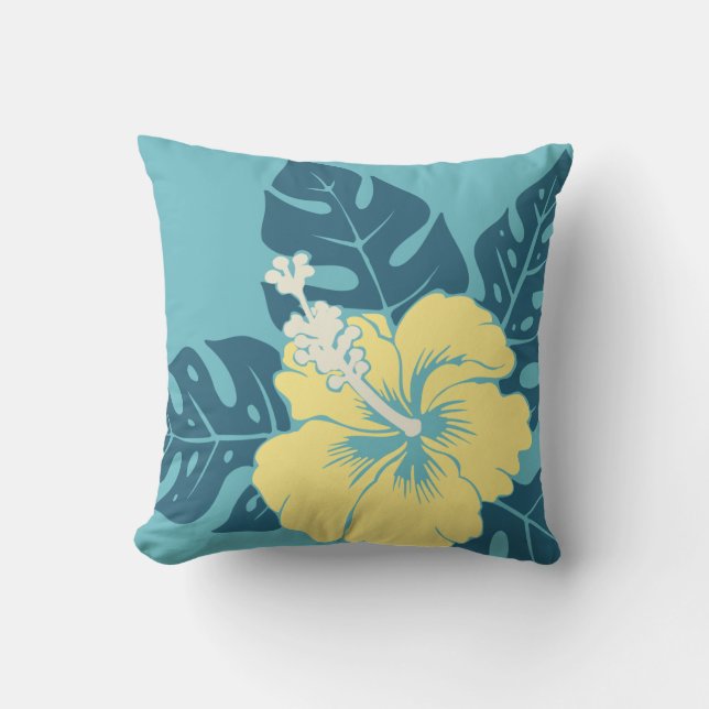 Banzai Beach Hawaiian Hibiskus Pillows Kissen (Vorderseite)