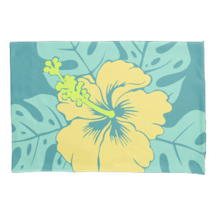 Banzai Beach Hawaiian Hibiskus Reversible Strip Kissenbezug