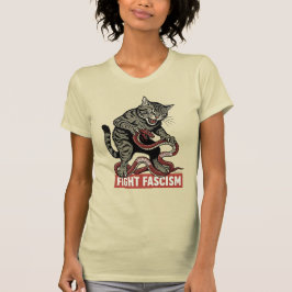 Banzai Kat Fight Fascism  T-Shirt