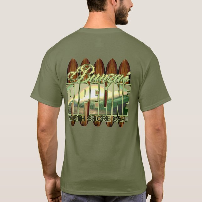 BANZAI-ROHRLEITUNGS-NORDufer OAHU T-Shirt (Rückseite)