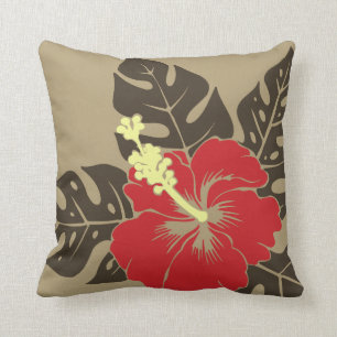 Banzai-Strand-hawaiische Hibiskus-Quadrat-Kissen Kissen