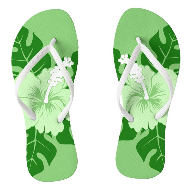 Banzai-Strand-hawaiischer Hibiskus mit Blumen Flip Flops (Fußbett)